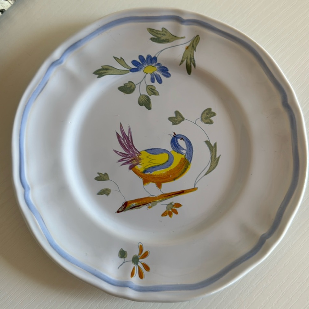Vintage Longchamp “Perouges”Bread and Butter Plates - Set of 4